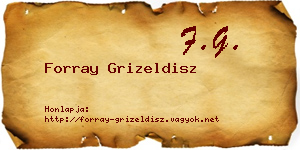 Forray Grizeldisz névjegykártya